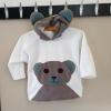 Sweat ours gris pour enfant.
